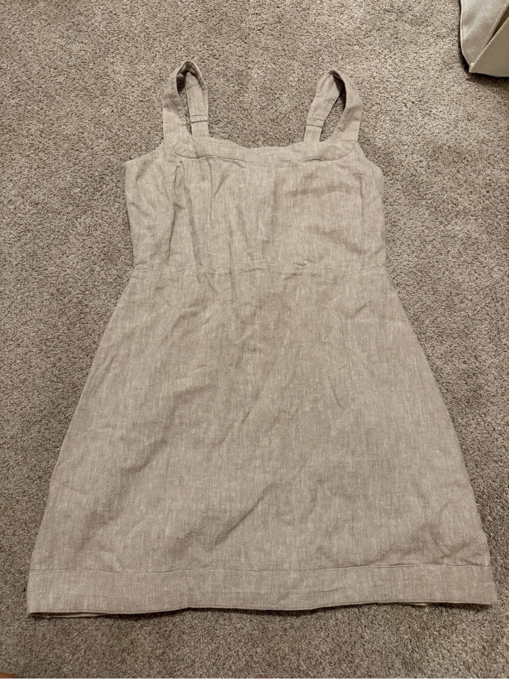 Abercrombie & Fitch Beige Linen-Blend Mini Dress